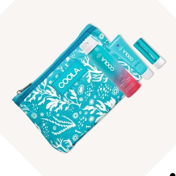 COOLA Other - COOLA SPF Bestsellers Set Organic Sunscreen Spray Lotion Liplux Travel Kit Pouch